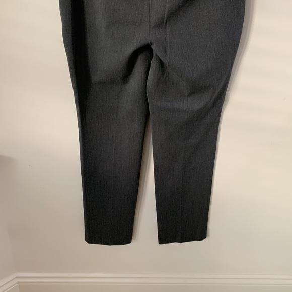Talbots charcoal flat front side zip button close tailored career Trouser SZ 6P - Picture 7 of 13